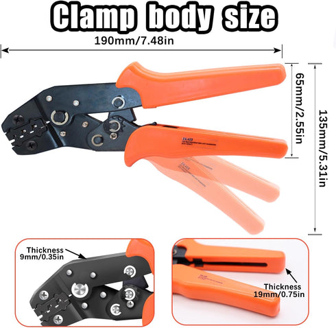 Crimping Pliers Wire Terminal Crimper,Ratcheting Crimper Electrical crimper,26-16AWG Crimper Tool Wire Crimping Tool SN-48B...