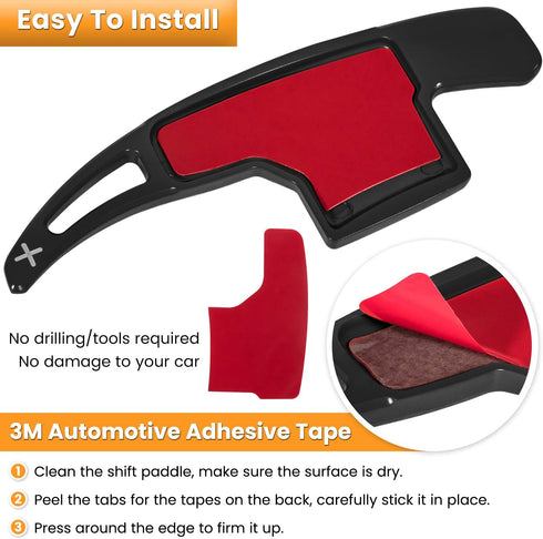 Steering Wheel Shift Paddle Extended Shifter Trim Cover for Ford Mustang 2015 2016 2017 2018 2019 2020 2021 2022 2023 Interior Decoration Accessor...