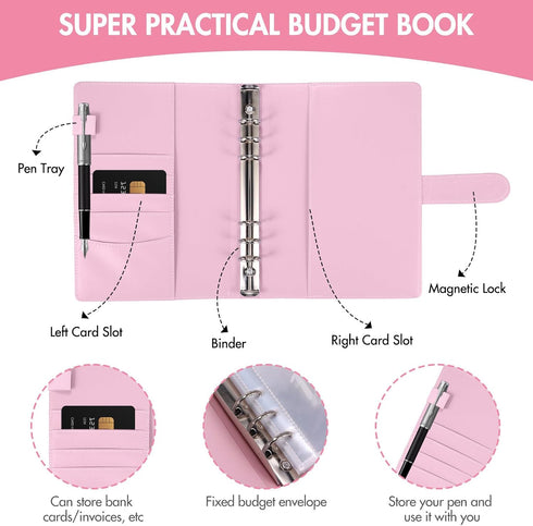 Blingbin 100 Envelopes Money Saving Challenge Binder, Savings Challenges Book with Envelopes & Reusable Tracker, Fun and Easy Way to Save 5,050 Bu...