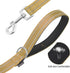 Reflective Nylon Dog Leash for Walking,Strong Dog Leash with Padded Handle for Medium and Large Dogs,4 FT,Camel...