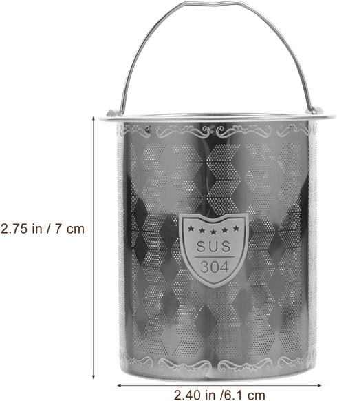 Luxshiny 3pcs Tea Strainers for Loose Tea Teapot Replacement Stainless Steel Mesh Strainer Tea Infuser Insert 7cm Tea Steeper Basket Filter for Te...