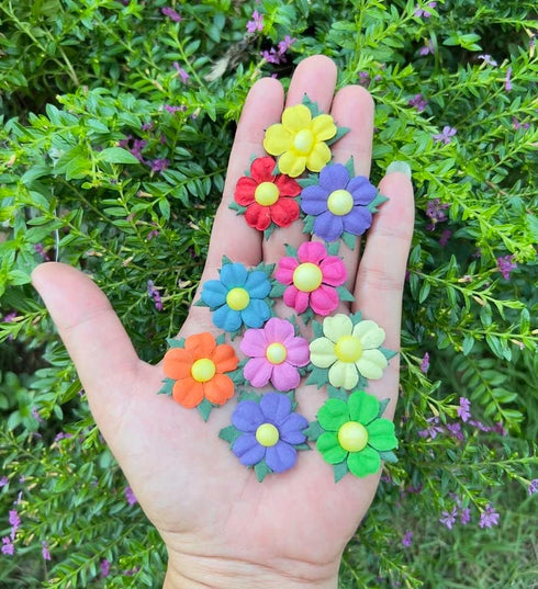 Handmade 100 Pcs Lovely Mulberry Paper Flowers 30x30mm Scrapbooking Wedding DIY Craft Supplies Card Paper Flowers Craft Projects (10 Colors)...