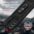 for Samsung Galaxy S21 Case with Camera Lens Cover HD Screen Protector, Dual Layer Military-Grade Drop Tested Magnetic Ring Holder Kickstand Prote...