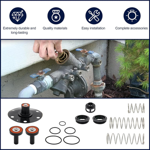 3/4"-1" 975XL Backflow Preventer Complete Repair Kit Fit for Zurn Wilkins 975XL 975XL2 Reduced Pressure Principle Backflow Preventer...