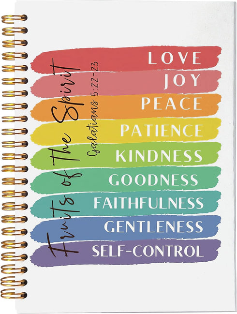 Fruit of the Spirit, Christian Notebook Journal, Bible Journaling Notebook, Gratitude Prayer Journal Notebook, Inspirational Christian Religious G...