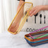 Kitchen Drawer Organizer, BuyGo Stainless Steel Storage Container Gold Metal Cabinet Storage Basket for Holding Silverware Kitchen Utensil, Pack o...