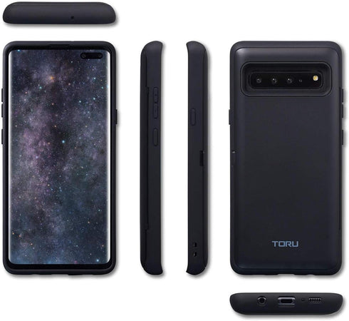 TORU CX PRO Case for Galaxy S10 5G, with Card Holder | Slim Protective Cover with Hidden Credit Cards Wallet Flip Slot Compartment Kickstand | Inc...