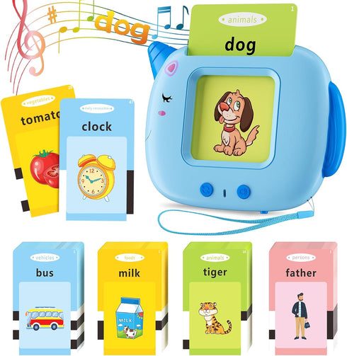 Talking Flash Cards Toddlers Toys: Learning Toys for Kids 2-3, Speech Therapy Pocket Speech Toy for Age 1 2 3 4 5 6, Autism Educational Montessori...