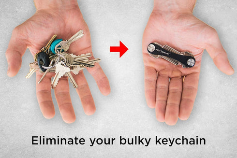 KeySmart Classic - Compact Key Holder and Keychain Organizer (up to 14 Keys) (Black)...