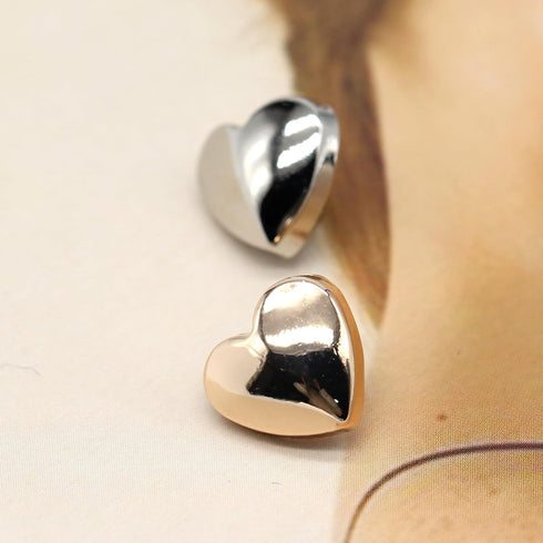 20Pcs 10mm(0.394inch) Heart Shape Gold Metal Buttons for Sewing Small Blouse Shirt Button with Shank DIY Crafts Silver Color...