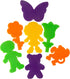 Perler 22645 Fuse Bead Pegboards 7-Pack-Boy/Girl/Bear/Monkey/Butterfly/2 Flowers...