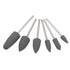 uxcell Mounted Grinding Bits Grinder Heads Different Head Shapes Silicone Polishing Wheels for Rotary Tools Dark Gray 6pcs...
