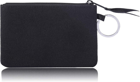 Iconic Zip ID Case Wallet/Coin Purse with Id Window - Signature Cotton (Black)...