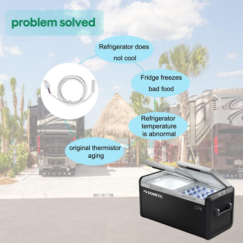 Refrigerator thermistor PTS36-0 Compatible with Dometic Refrigerator Models Such as Dometic RM2652/RM1350/RM2351/RM2354/RM2454(2 Pack)...