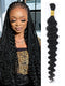 Human Braiding Hair 50g 1 Bundle 16 Inch Deep Wave Bulk Human Hair for Braiding No Weft Bundle 10A Brazilian Virgin Curly Human Hair Extensions fo...