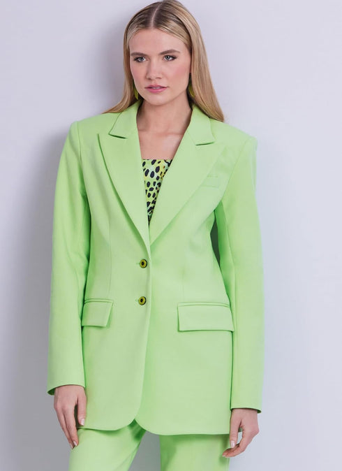 Vogue Misses’ Loose-Fitting Unlined Jacket, Knit Crpped Top and Wide-Legs Pants Sewing Pattern Packet, Design Code V1960, Sizes 8-10-12-14-16...