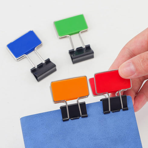 Retangle Medium Paper Clips?Binder Clips, Easy Grip, Assorted Color, Office Supplies?8 Pcs/Set...