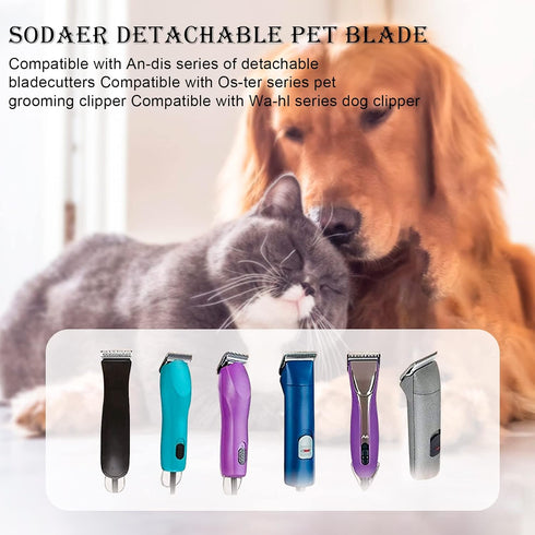 #4FC Clipper Blade Dog Grooming Compatible with Andis Clippers Detachable Carbon Steel Sharp Also Compatible with Wahl/Oster Dog Clippers...