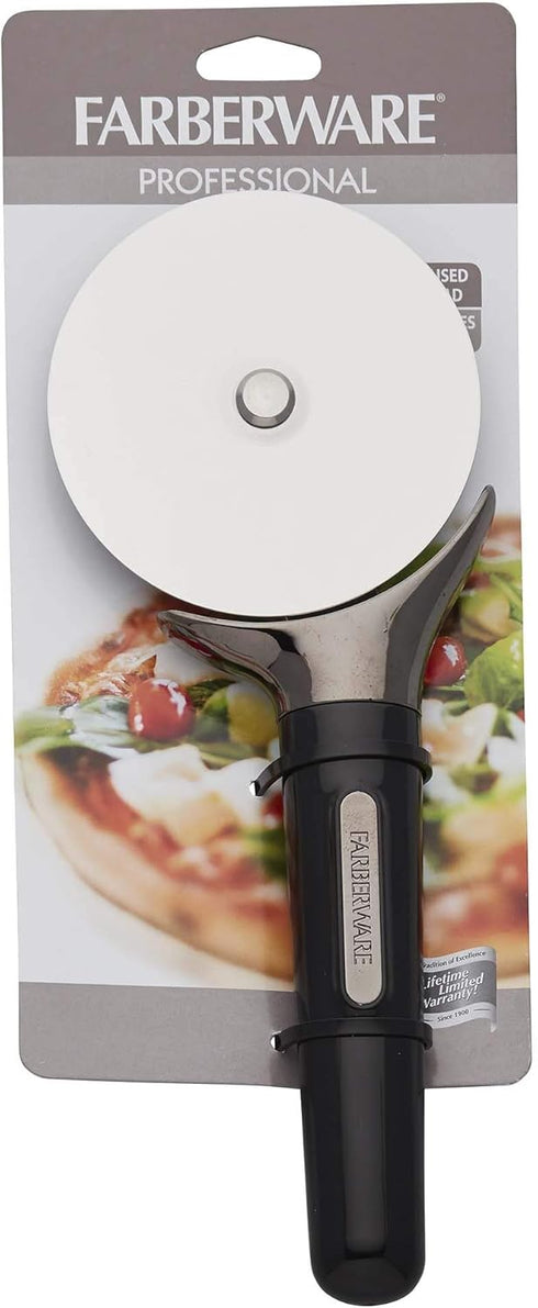 Farberware Professional Stainless Steel Pizza Cutter, 9.37-Inch, Black...