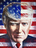DIY 5D Diamond Painting Kits for Adults Diamond Art Trump American Flag Full Round Drill Embroidery Kits Crystal Rhinestone Art for Mosaic Gift Ho...