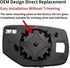 Driver Side Mirror Replacement for 2013 2014 2015 2016 2017 Honda Accord Mirrors Glass - Convex Mirror Glass, Left Side Rear View Mirror with Heat...