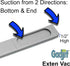 Gadjit Exten Vac Vacuum Extension Attachment, 36" reach, Grey...