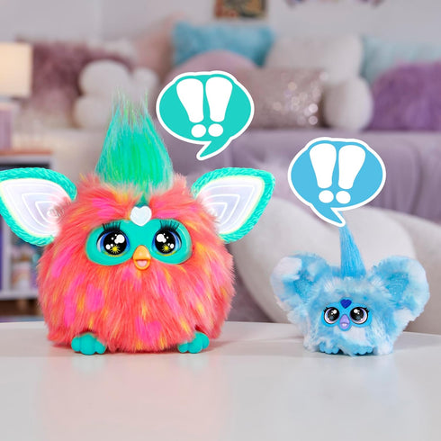 Furby Furblets Sno-Way Holiday Edition Mini Friend, 45+ Sounds & Music, Speaks Only Furbish, Electronic Plush Toys for 6 Year Olds & Up, Blue & Wh...