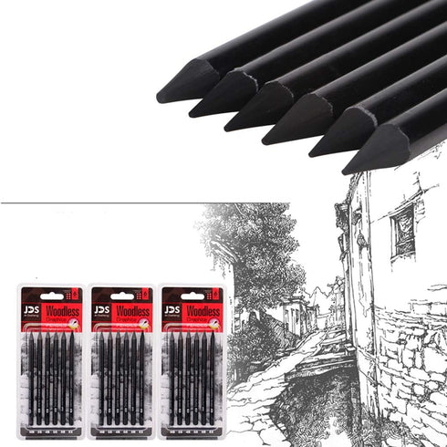 Drawing Pencils Set, Art Sketching Pencils Charcoal Set (6-Pack Full Lead Pencils)...