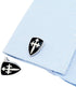 Crusader Battle Shield Cufflinks for Men Black Tone Men's Cuff Link Set for Wedding Shirt Party Business Birthday Anniversary Dress...