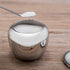 Stainless Steel Apple Sugar Bowl Seasoning Jar Condiment Pot Spice Container Canister Cruet with Lid and Spoon...