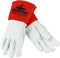 MCR Safety 4840L Red Ram Premium Grade Grain Goatskin MIG/TIG Welder Gloves with 5-Inch Russet Split Bell Cow Cuff, Yellow, Large, 1-Pair...