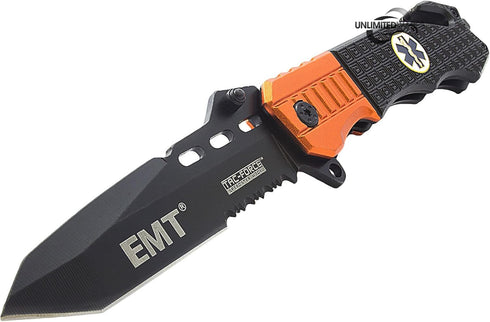 TAC Force 8.5" EMT Rescue Spring Assisted Tactical Pocket Knife Blade Open...