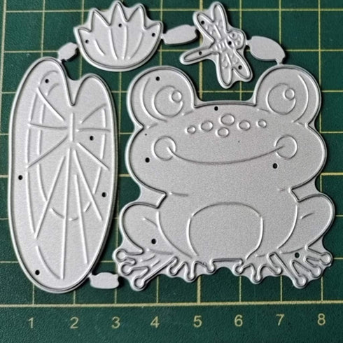 Frog Lotus Pond Metal Die Cuts,Cutting Dies Cut Stencils for Scrapbooking DIY Album Stamp Paper Card Embossing Decoration Craft...