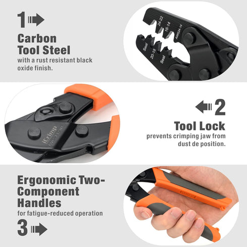 iCrimp Delphi Weather Pack Crimper, Metri Pack Crimping Tool, Wire Crimper for Sealed Weatherproof Automotive Electrical Connectors AWG14 to AWG24...