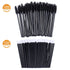Tbestmax 200 Disposable Mascara Wand Spoolies and Lip Brushes, Lipstick Lipgloss Applicator for Eyebrow Eyelash Extension Makeup Kits Black...
