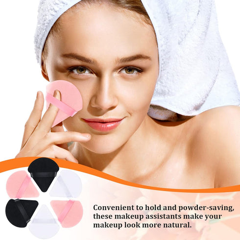 100 Pcs Powder Puff Face Soft Makeup Puff Triangle Powder Puffs for Loose Powder Mineral Powder Body Powder Velour Cosmetic Foundation Wet Dry Spo...