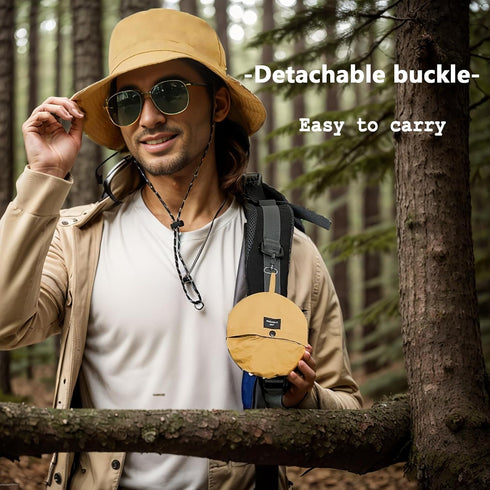 Waterproof Bucket Rain Hat, Outdoor Fishing Hat for Men Women Foldable Outdoor UV Protection Sun Hat Quick Dry Packable Hat for Summer Beach Fishi...