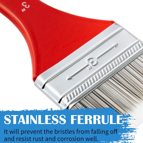 Falling in Art Flat Paddle Paint Brush with Long Handle, Large Scale Brush for Oil and Acrylic Paints, 2 Inch...