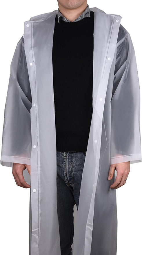 Adult Portable Raincoat Rain Poncho with Hoods and Sleeves...