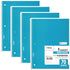 Mead Spiral Notebooks, 1 Subject, Wide Ruled Paper, 70 Sheets, 10-1/2 x 7-1/2 inches, Blue, 4 Pack (38400)...