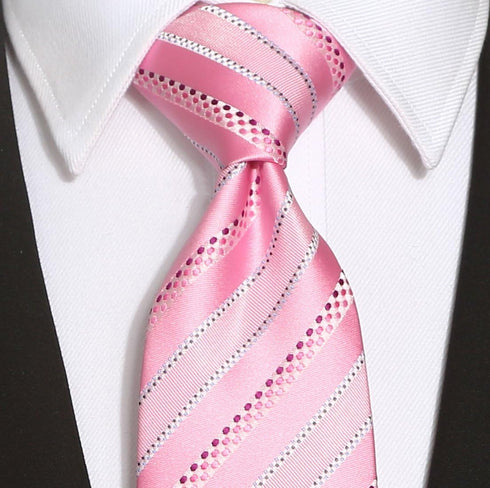 KissTies Mens Tie Striped Satin Necktie Wedding Ties + Gift Box...