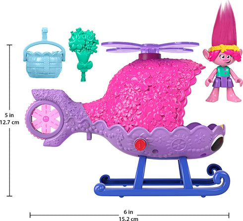 Fisher-Price Imaginext DreamWorks Trolls Toys Poppy's Copter, Helicopter & Figure Playset for Pretend Play Kids Ages 3+ Years...