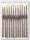 VUDECO 12pcs Brown Miniature Paint Brushes Oil Detail Paint Brushes Painting Miniature kit Small Paint Brushes Acrylic Paint Brushes Plastic Model...