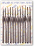 VUDECO 12pcs Brown Miniature Paint Brushes Oil Detail Paint Brushes Painting Miniature kit Small Paint Brushes Acrylic Paint Brushes Plastic Model...