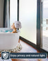 Frosted Glass Window Privacy Film with Installation Tools, Removable, Peep-Proof, Static Cling, Heat Control, UV Protection, Anti-Glare, Ideal for...