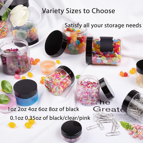 10 Gram Sample Containers with Lids, 10ML Sample Jars, 40 PCS Small Cosmetic Sample Containers for Makeup, Lotion, Eye Shadow, Liquids, Powder, Li...