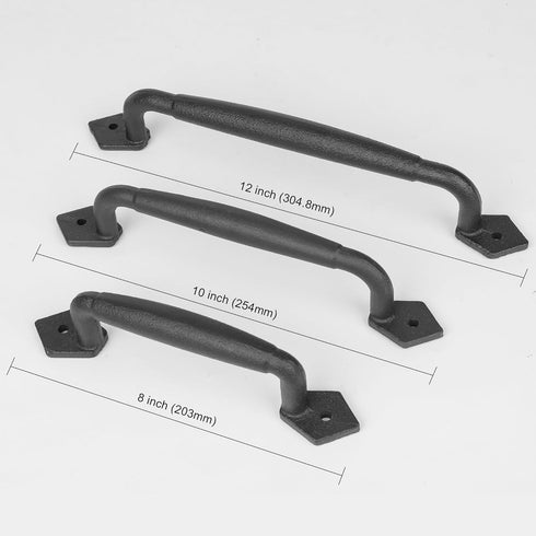 Sliding Rustic Barn Door Handles, 8 Inch Heavy Duty Large Design Barn Door Pull, for DIY Sliding Barn Door, Gate, Shed, Garage | Round Solid Metal...