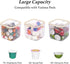 Clear Coffee Pod Holder with Lid, Coffee Pods Storage for Counter, Small Food Storage Organizer Bins, Clear Plastic Bins for Pantry, Kitchen, Cabi...