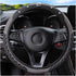 Car Steering Wheel Cover, Bling Diamond Crown Elastic Leather Steering Wheel Protector, Universal 15 Inch, Non-Slip & Breathable, Sparkly Crystal ...