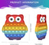 Pop Fidget It Toy,Push Pop Bubble Fidget Sensory Toy,Autism, Stress, Anxiety Toy for Kids and Adults(Rainbow-Owl)...